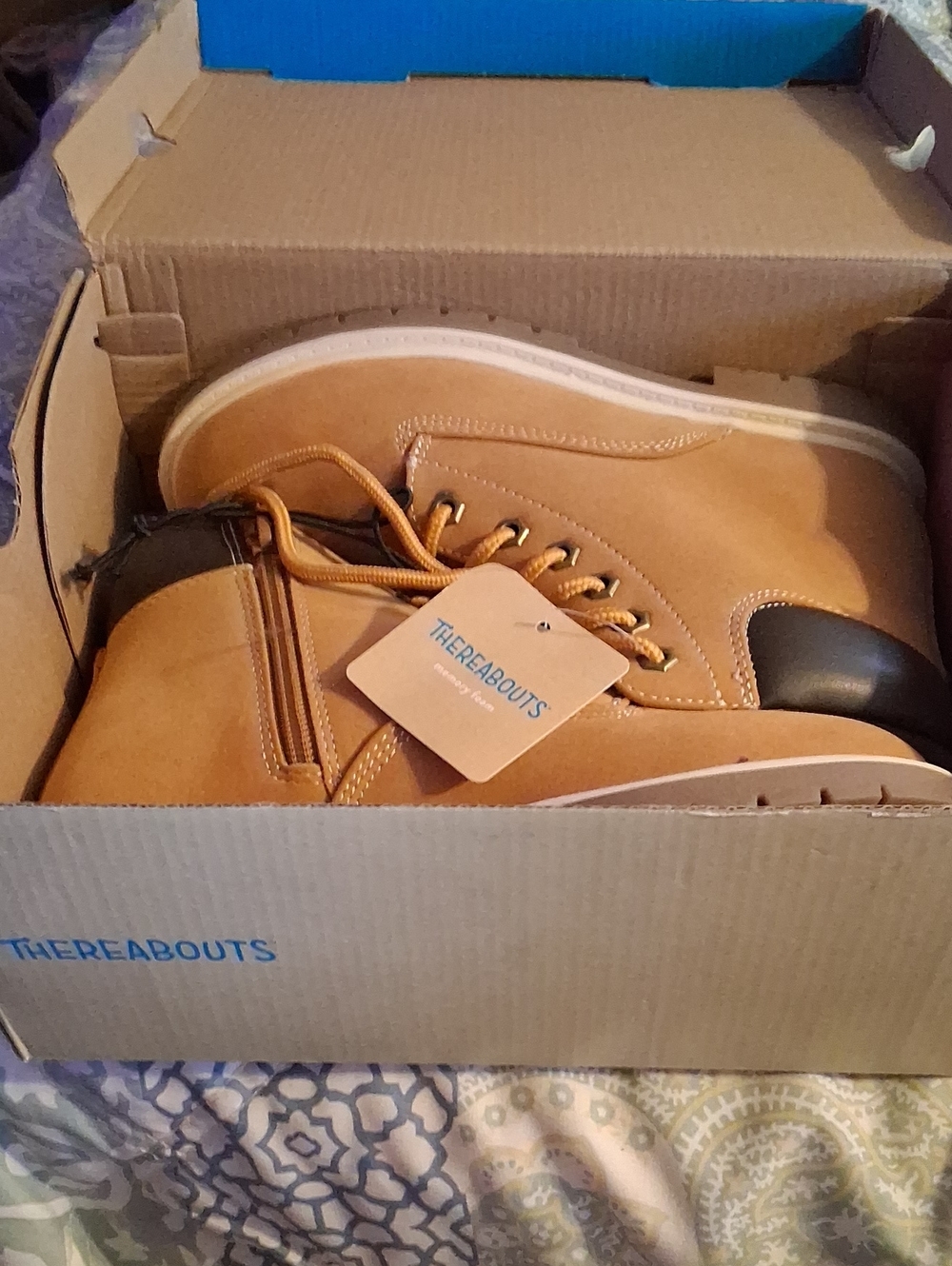 Thereabouts Men's Wheat Work-Style Lace-Up Boots